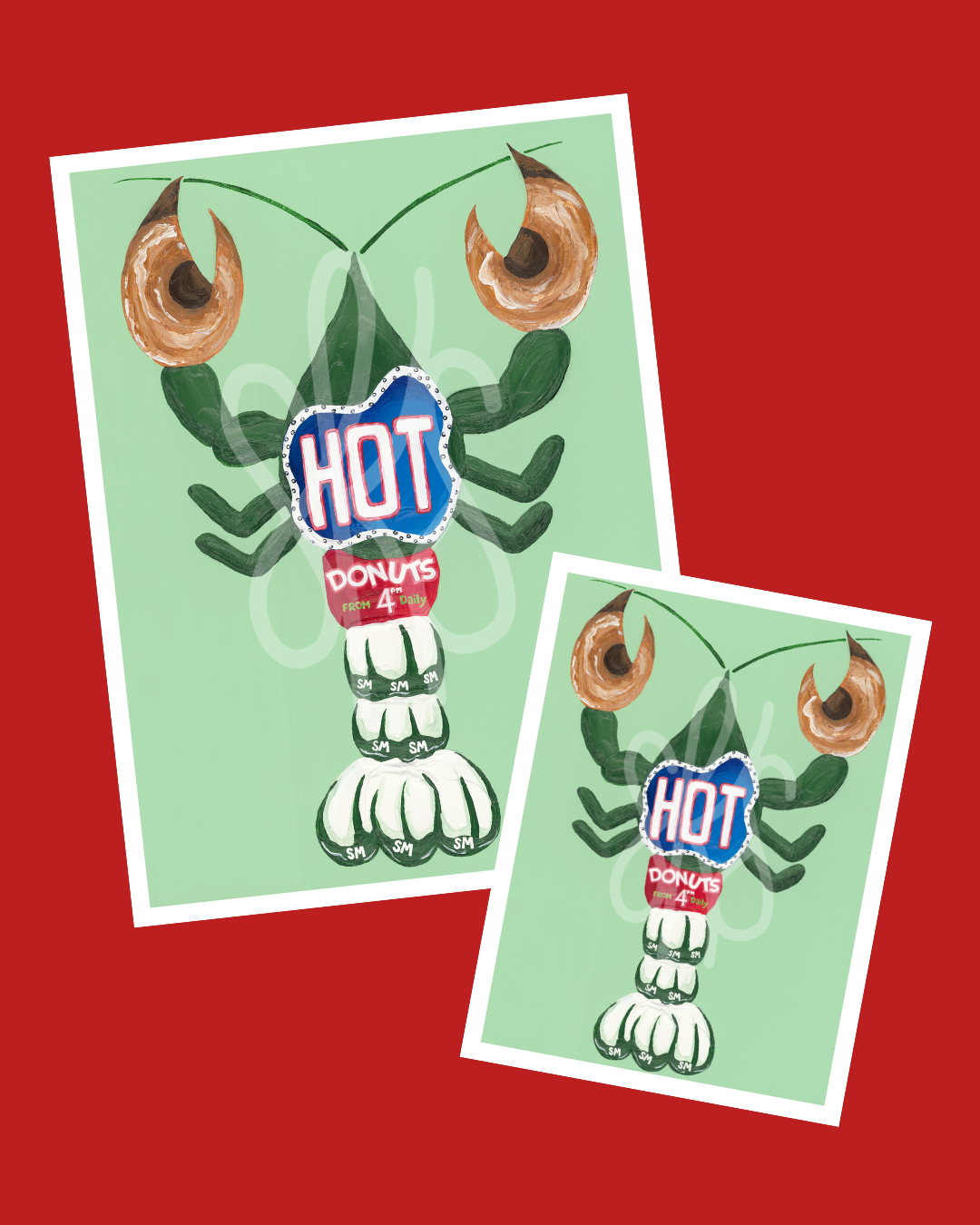 Crawfish #14 - Southern Maid Donuts Giclee Paper Print