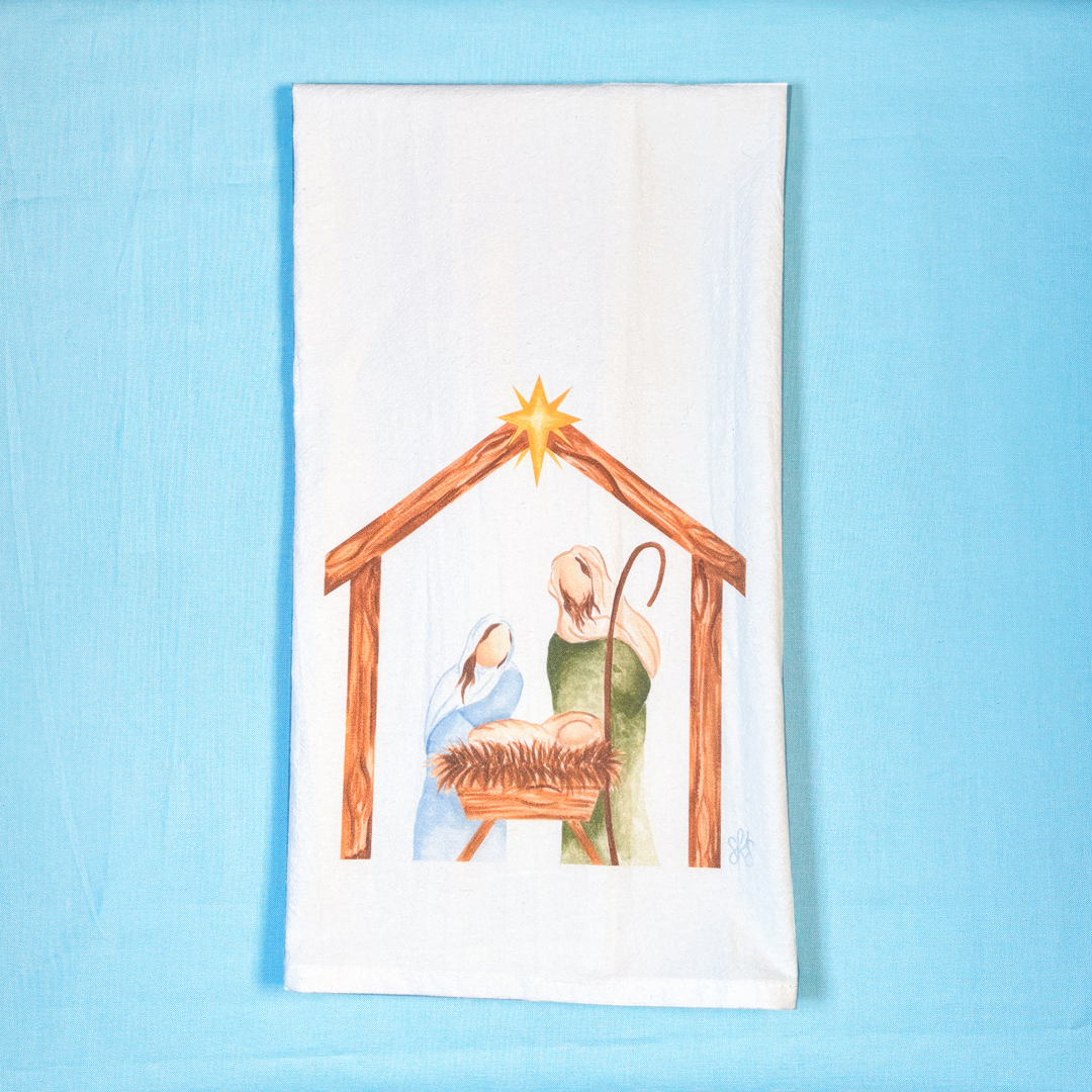 Nativity Tea Towel