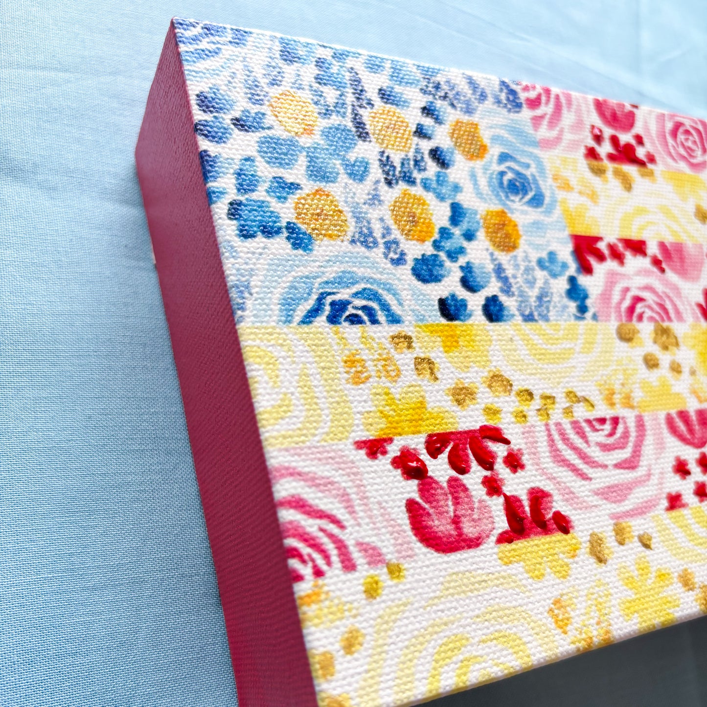 Floral Flag Artist Enhanced Canvas