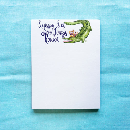 Mardi Gras Gator Notepad