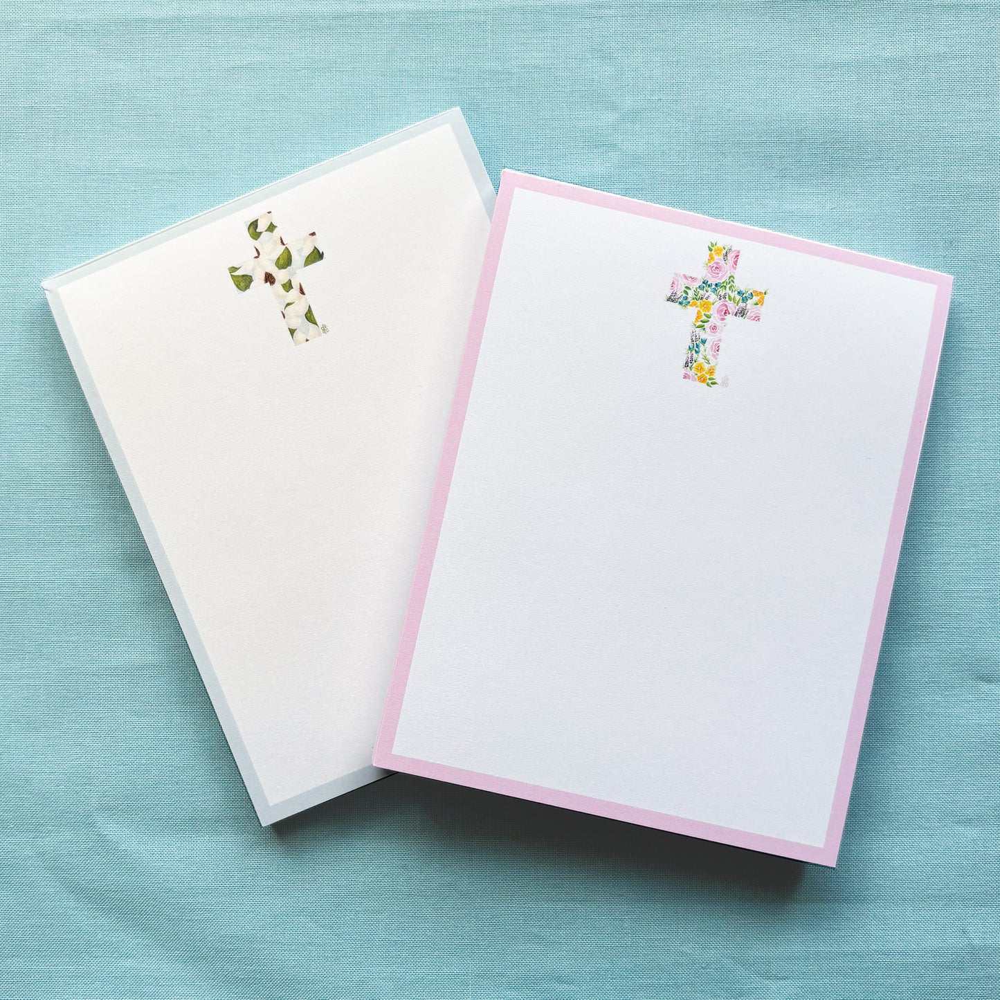 Floral Cross Notepad