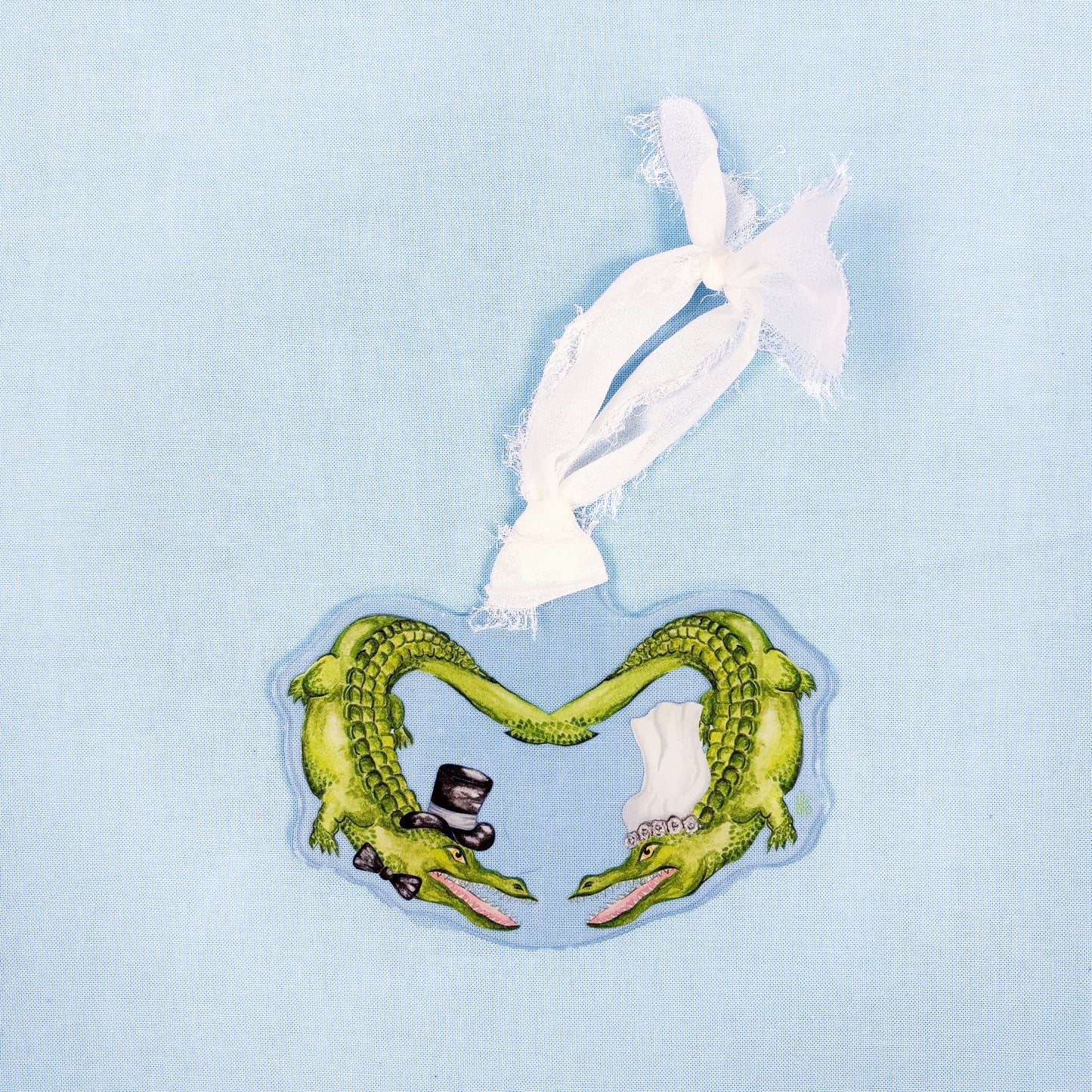 Bride & Groom Gator Ornament