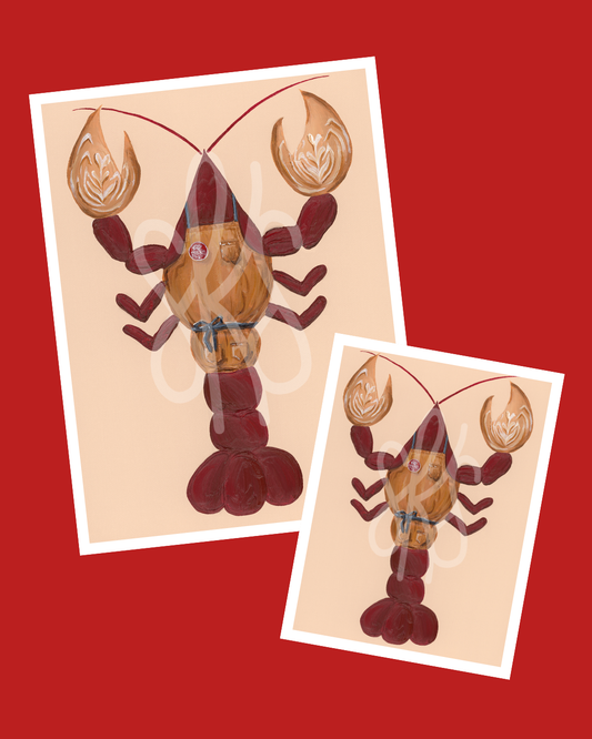 Crawfish #13 - Rhino Coffee Giclee Paper Print