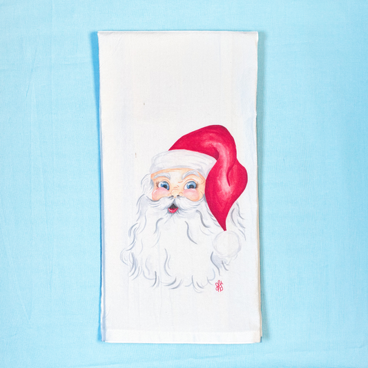Red Hat Santa Tea Towel