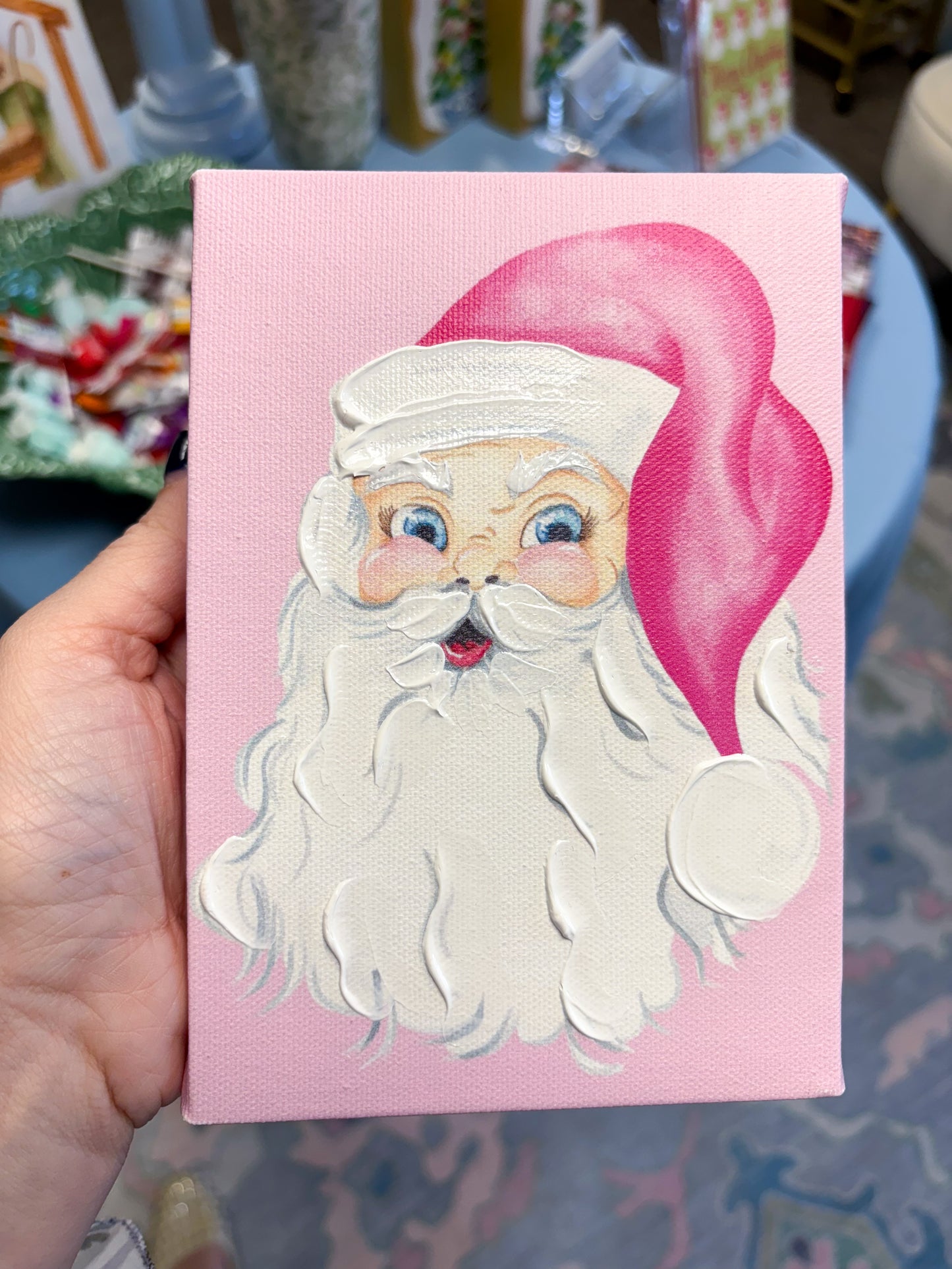 Santa Artist Enhanced Canvas