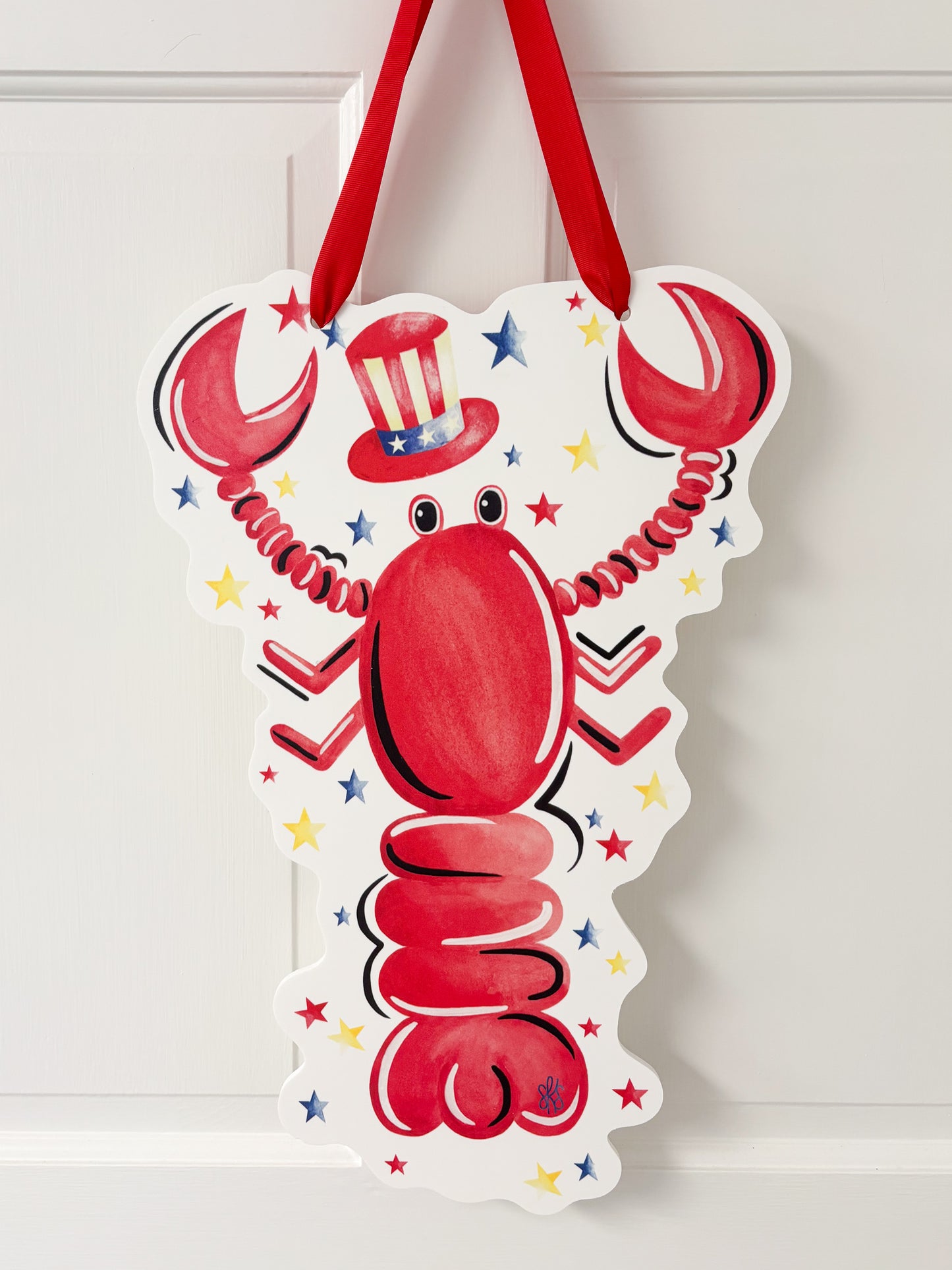 Patriotic Crawfish Door Hanger