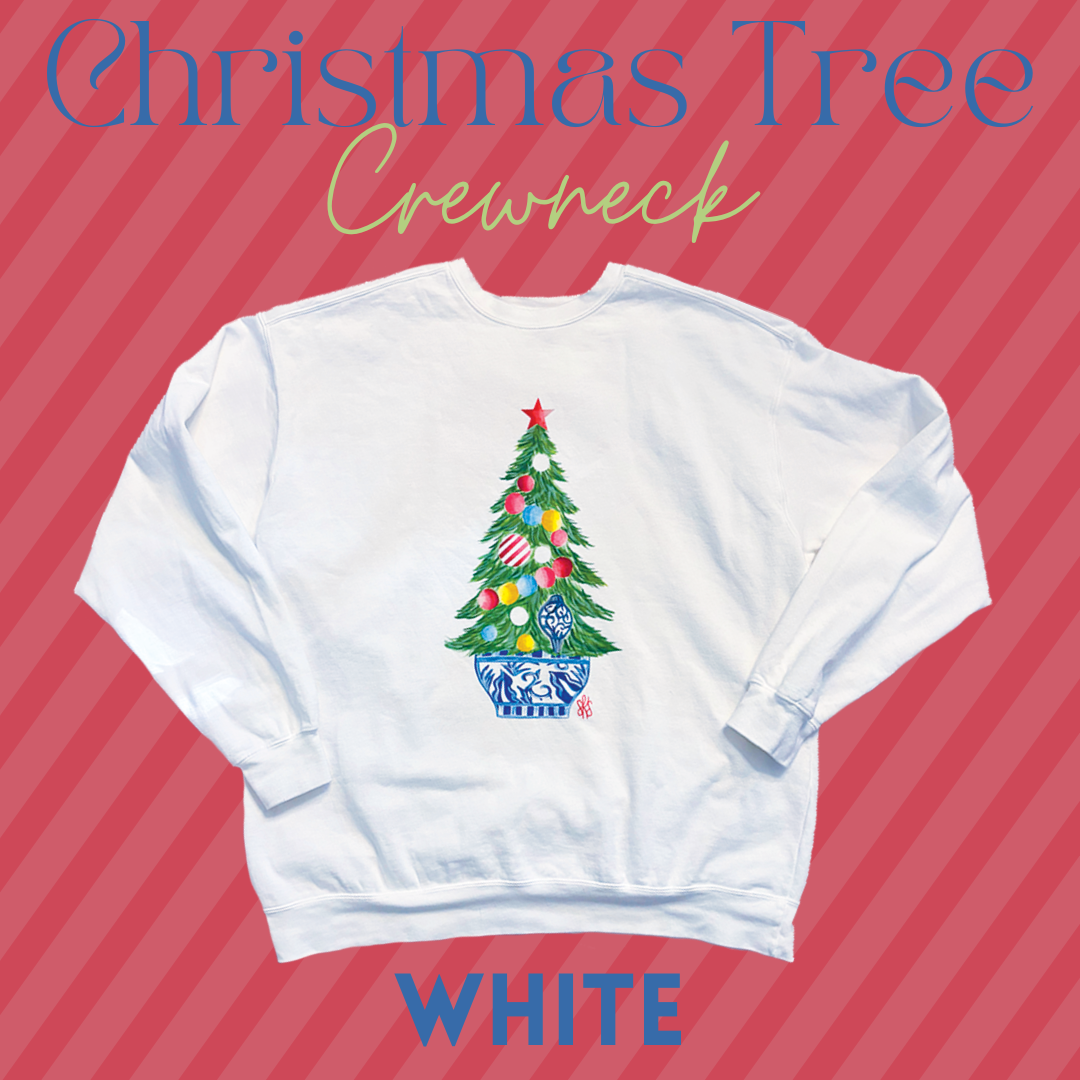 Christmas Tree Crewneck SKY BLUE