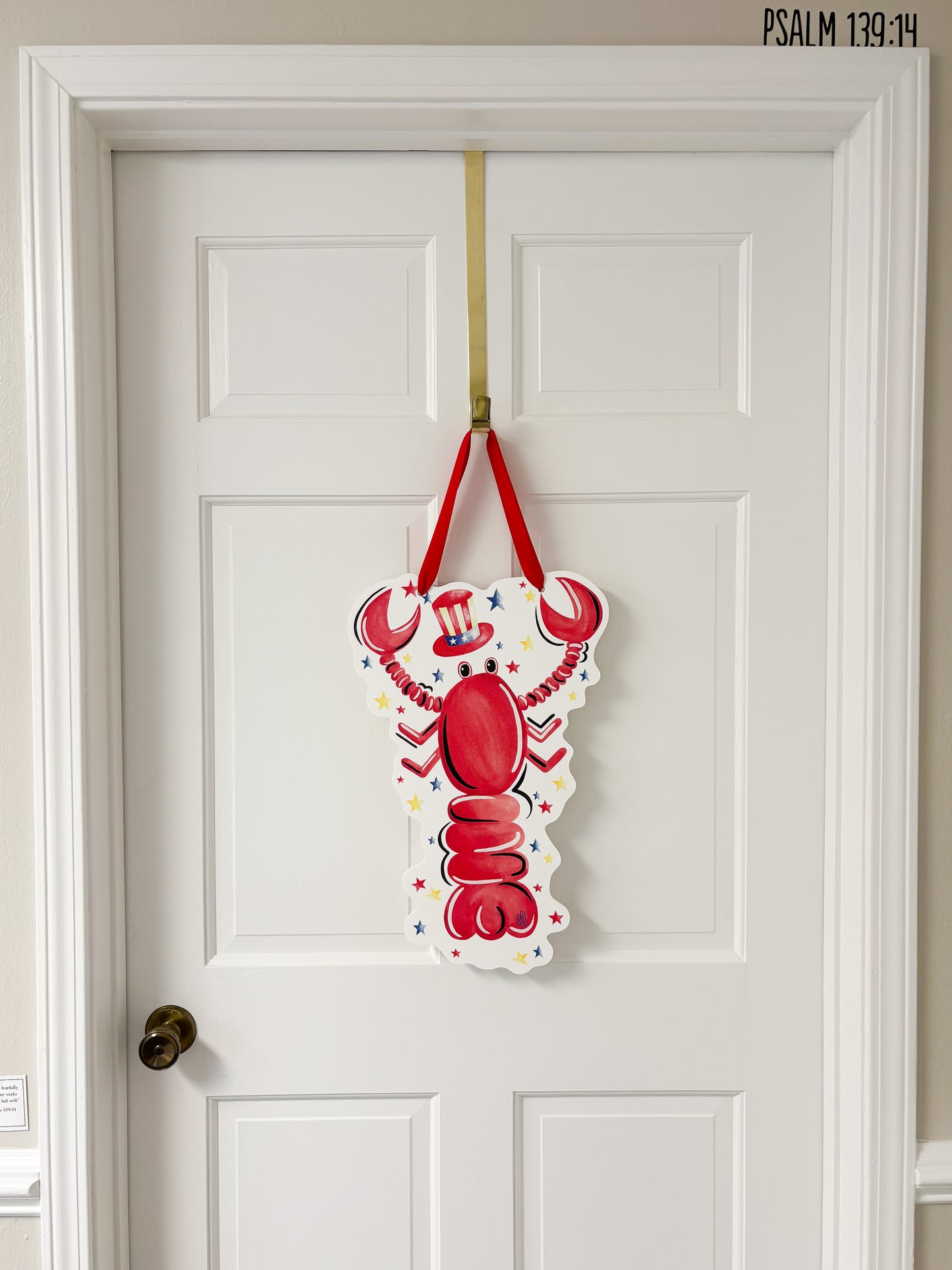 Patriotic Crawfish Door Hanger