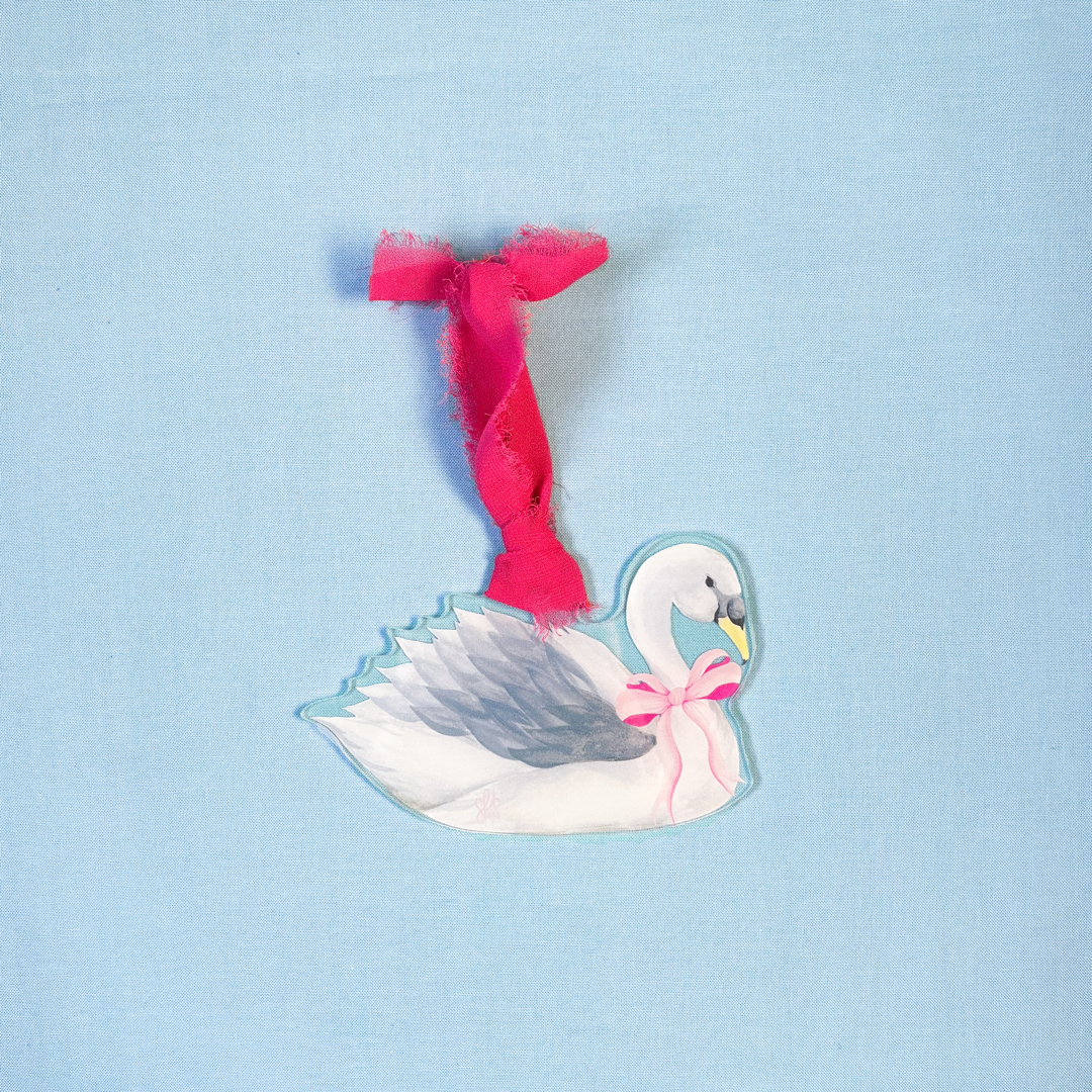 Pink Baby Swan Ornament