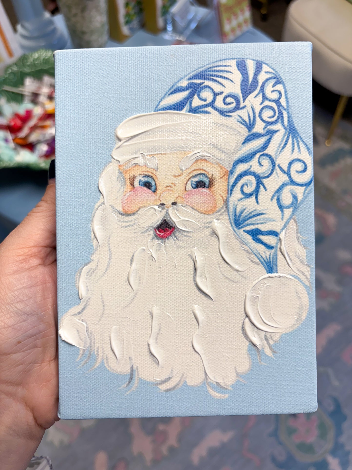 Santa Artist Enhanced Canvas