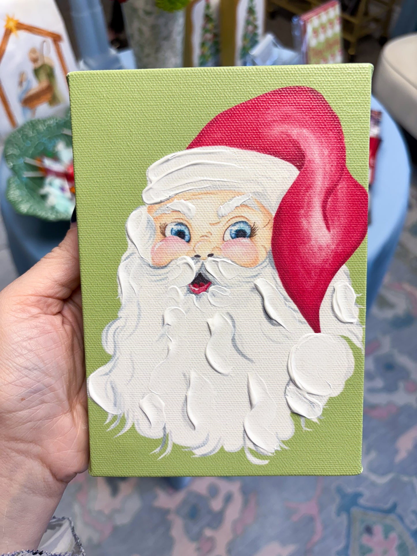 Santa Artist Enhanced Canvas