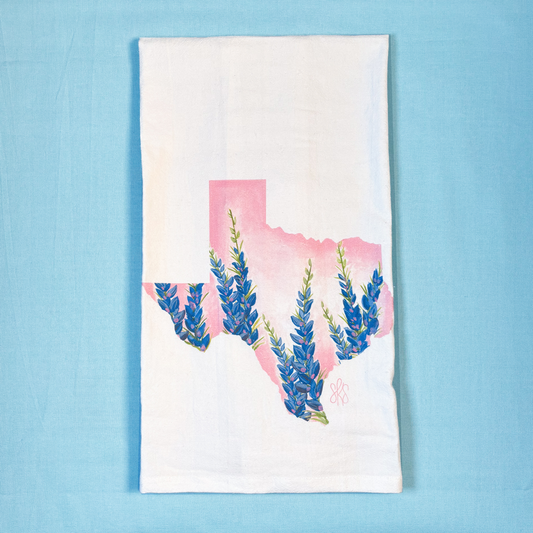 Texas Bluebonnet Tea Towel