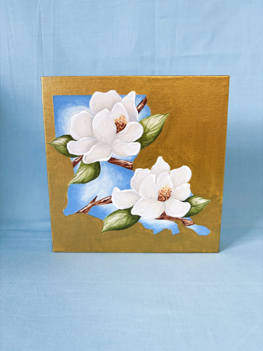 Louisiana Magnolia Artist Enhanced Canvas
