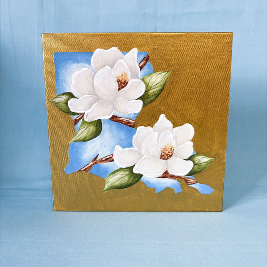 Louisiana Magnolia Artist Enhanced Canvas