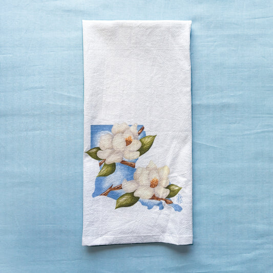 Louisiana Magnolia Tea Towel