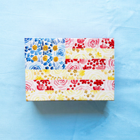 Floral Flag Artist Enhanced Canvas