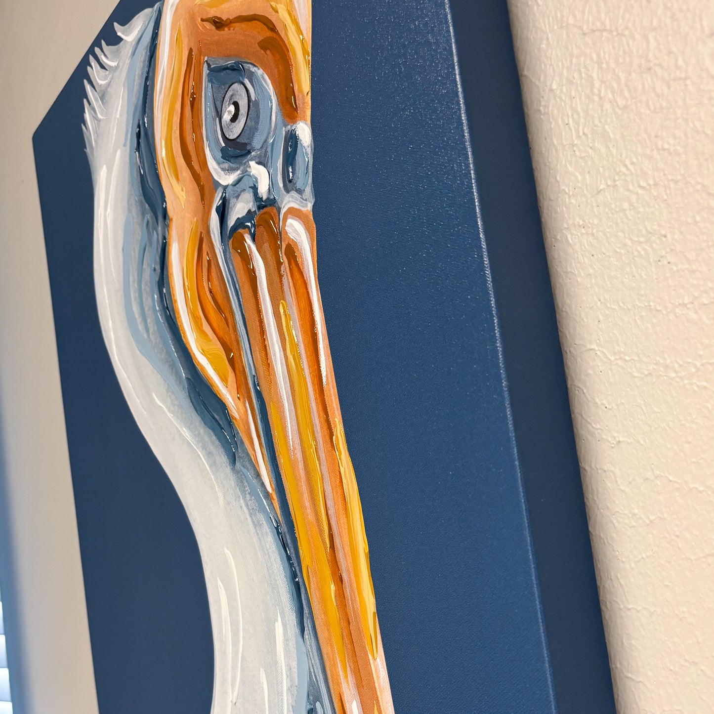 Artist Enhanced Rich Blue Pelican
