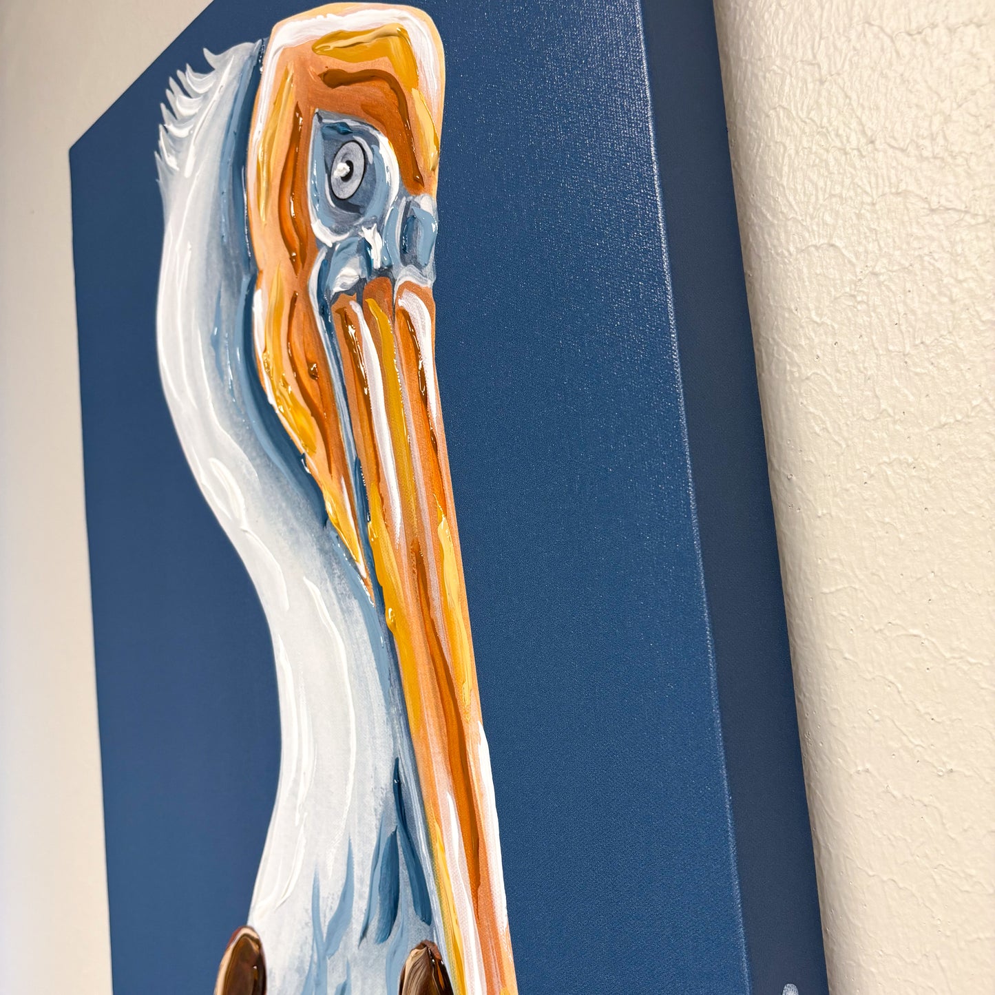 Artist Enhanced Rich Blue Pelican
