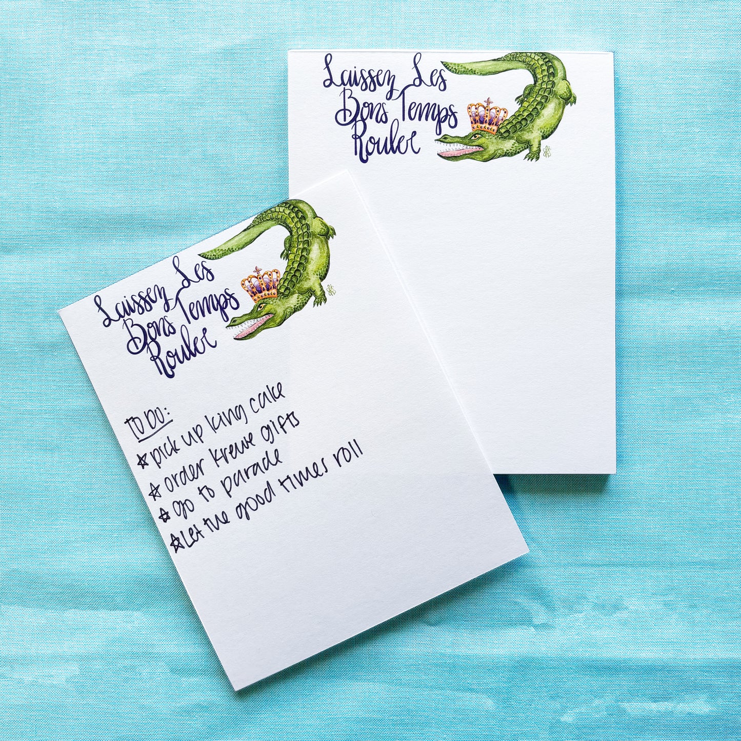 Mardi Gras Gator Notepad