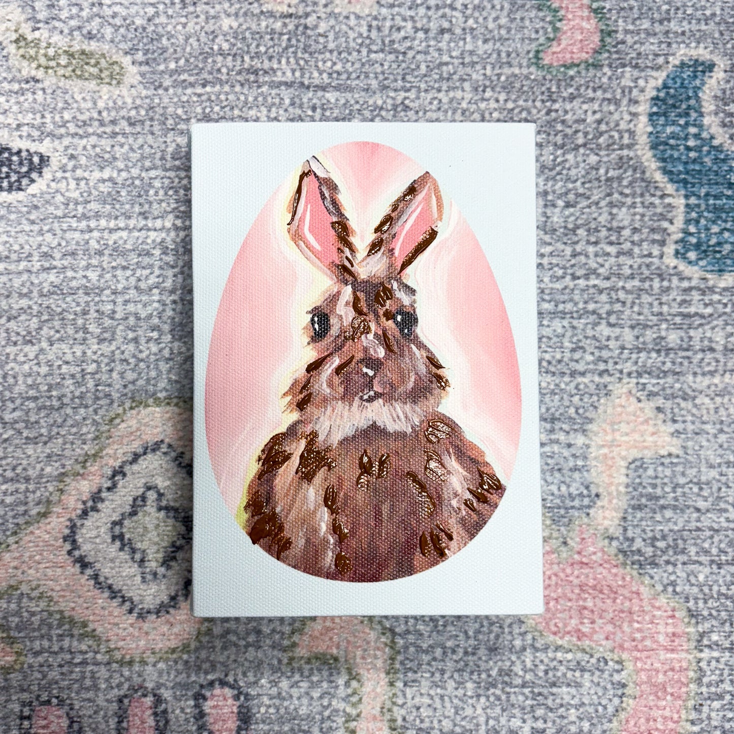 Easter Bunny Artist Enhanced Canvas