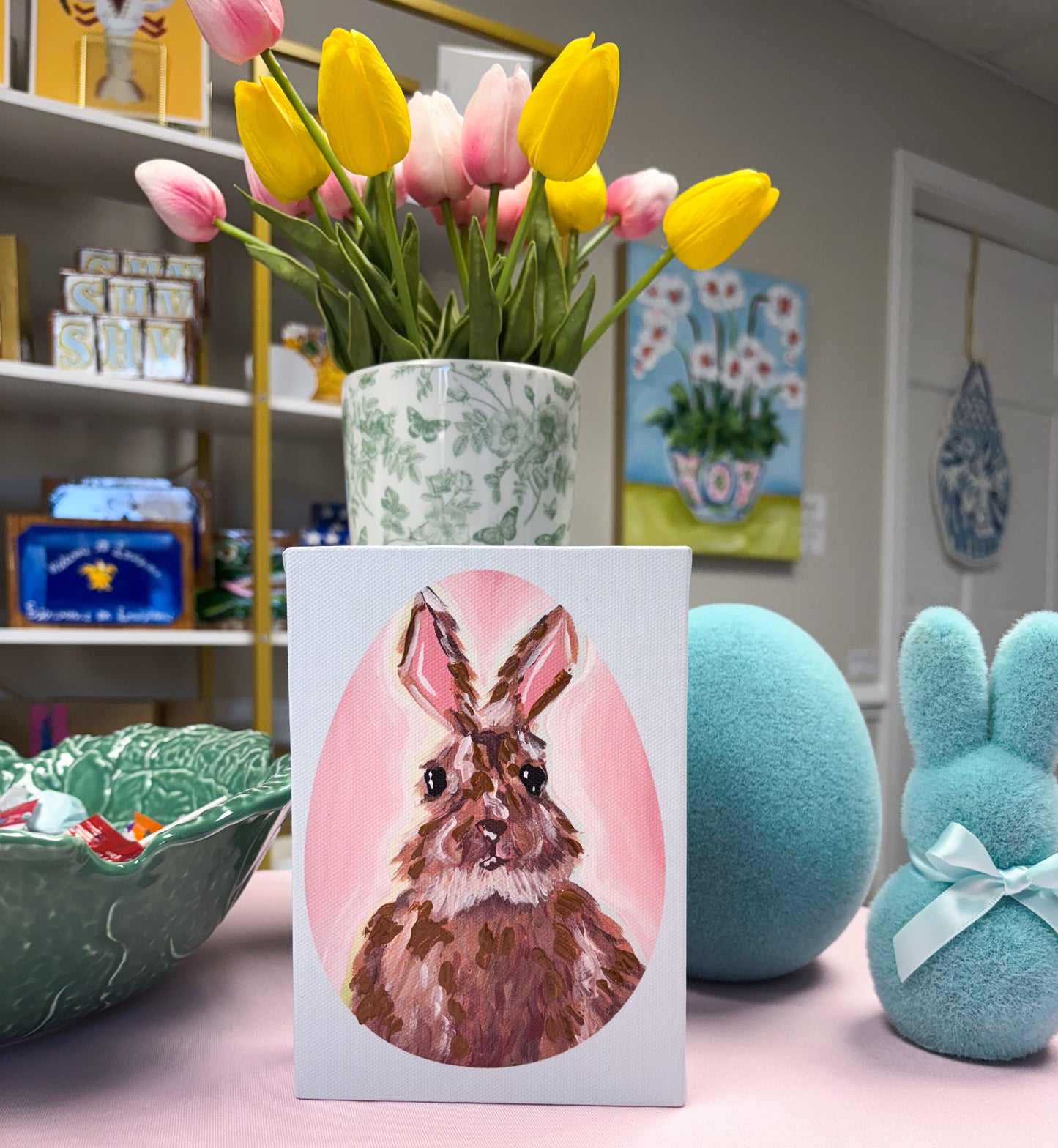 Easter Bunny Artist Enhanced Canvas