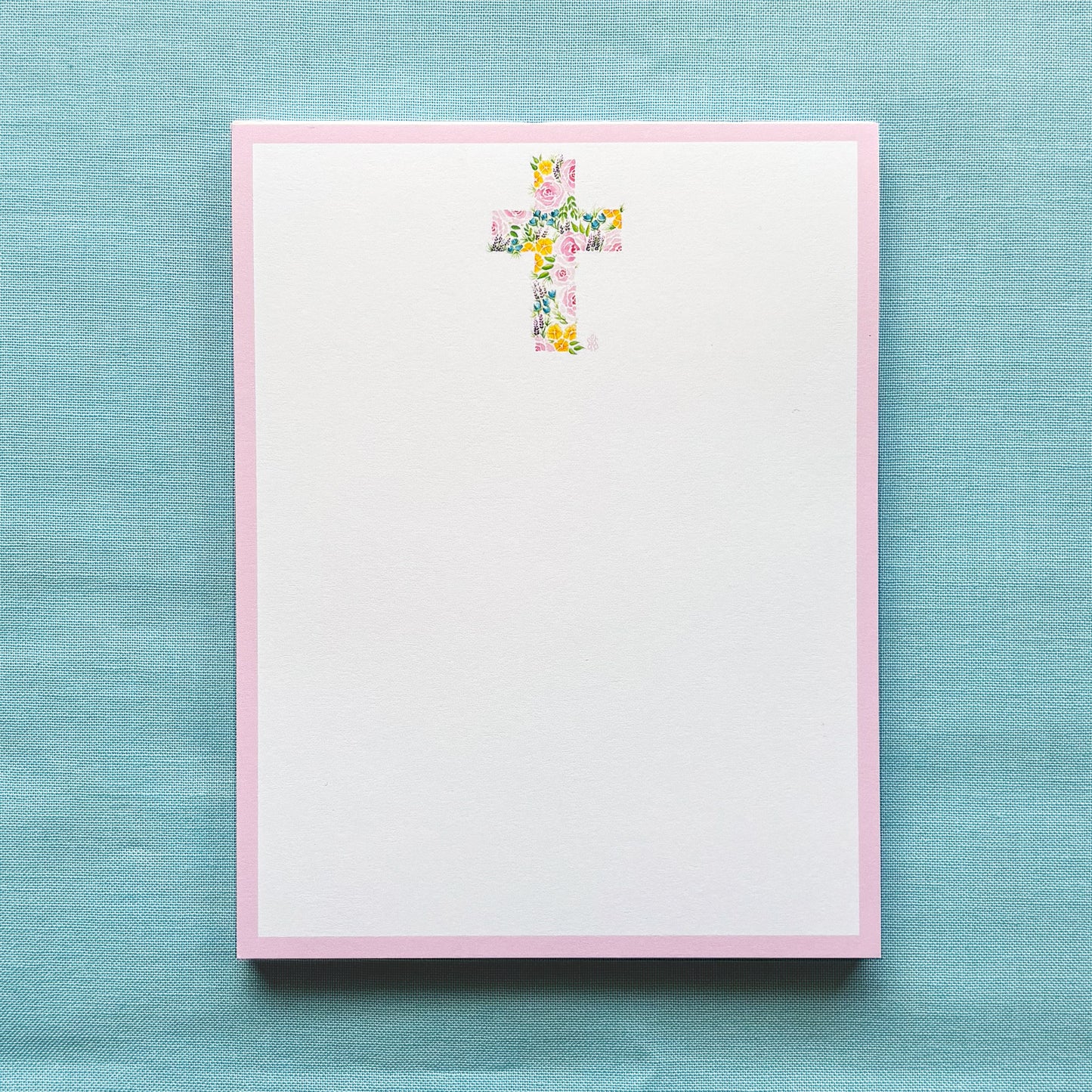 Floral Cross Notepad