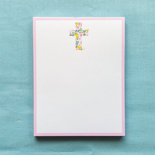 Floral Cross Notepad
