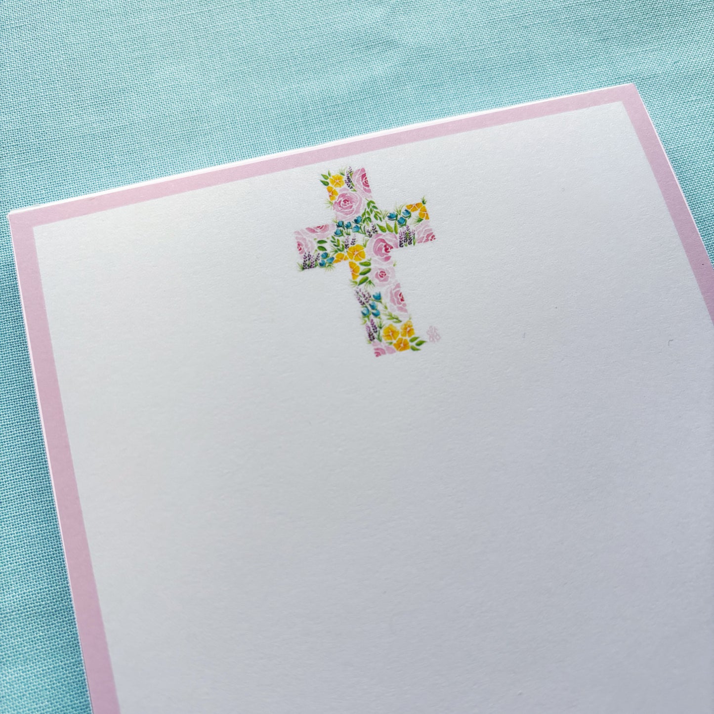 Floral Cross Notepad