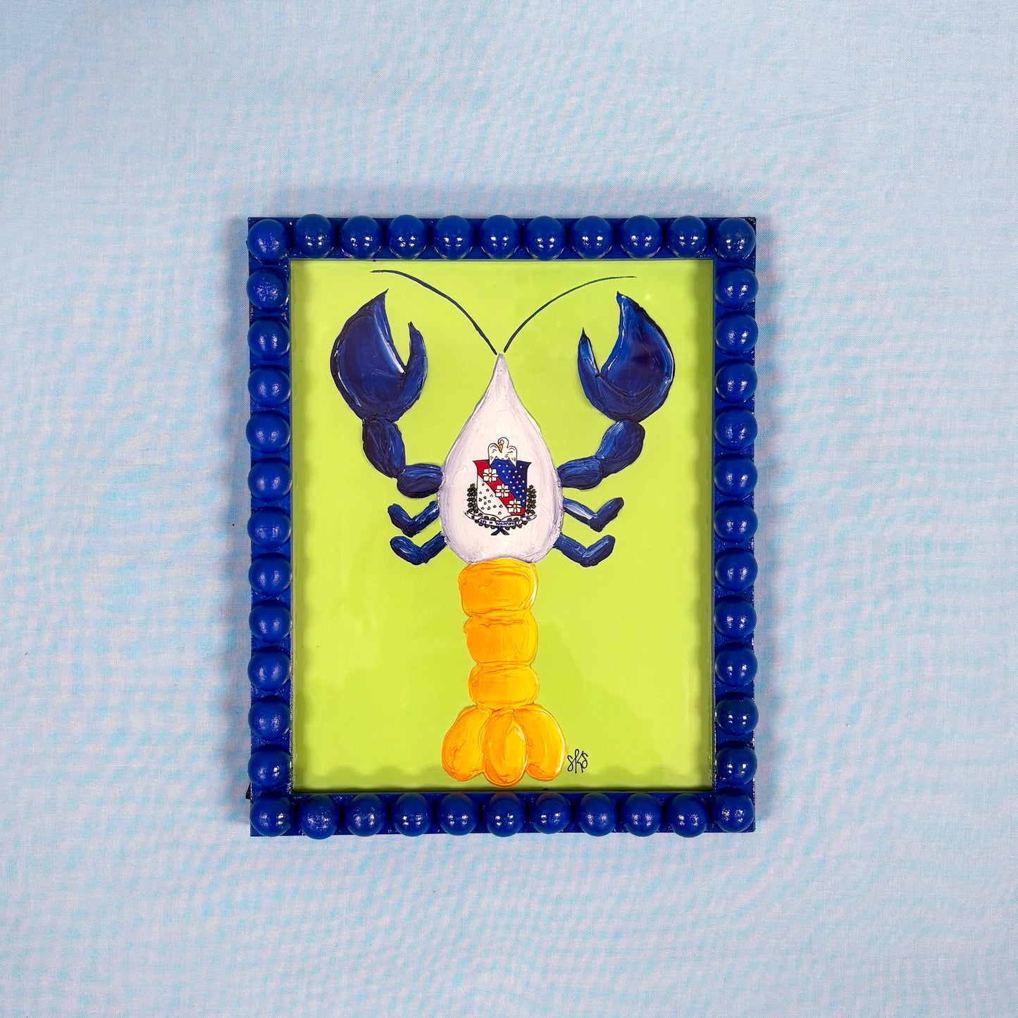 Framed Shreveport Flag Crawfish