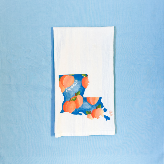 Louisiana Ruston Peach Tea Towel