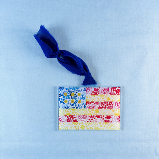 Floral Flag Ornament
