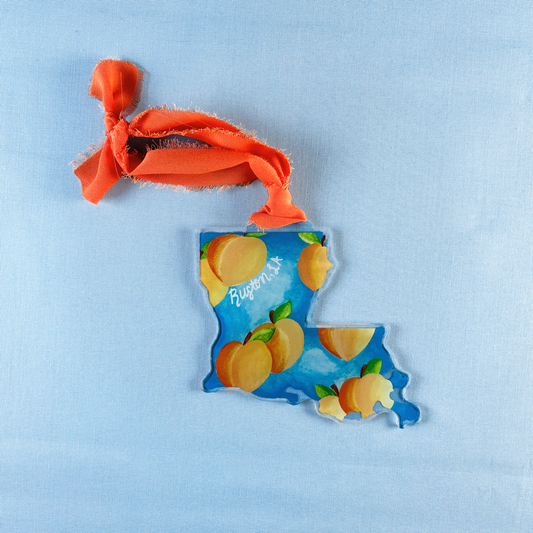 Louisiana Ruston Peach Ornament