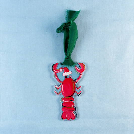 Santa Crawfish Ornament
