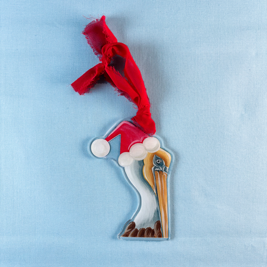 Santa Pelican Ornament